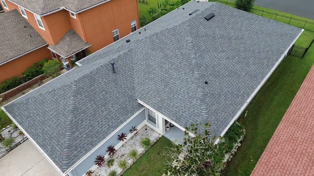 Completed roofing project by Central Homes Roofing & Solar